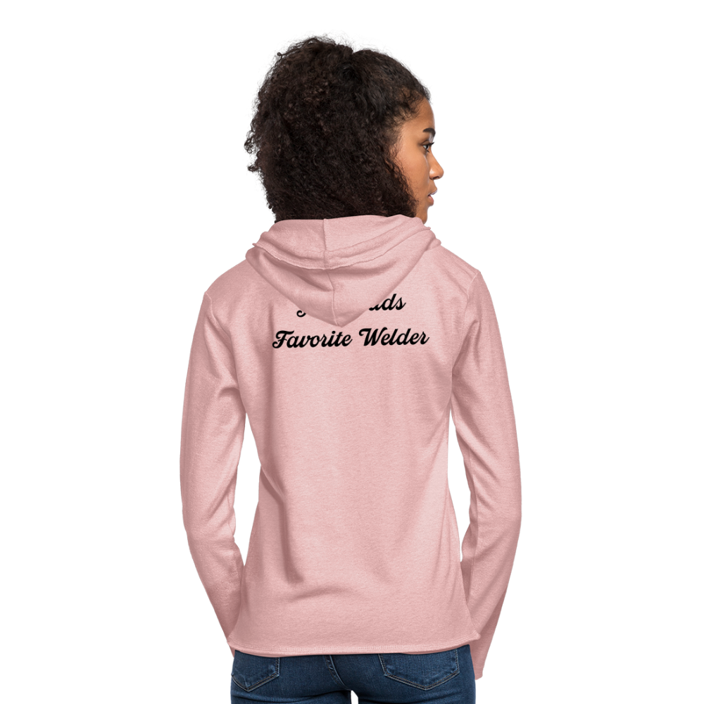 Your Dads Favorite Welder Terry Hoodie - cream heather pink