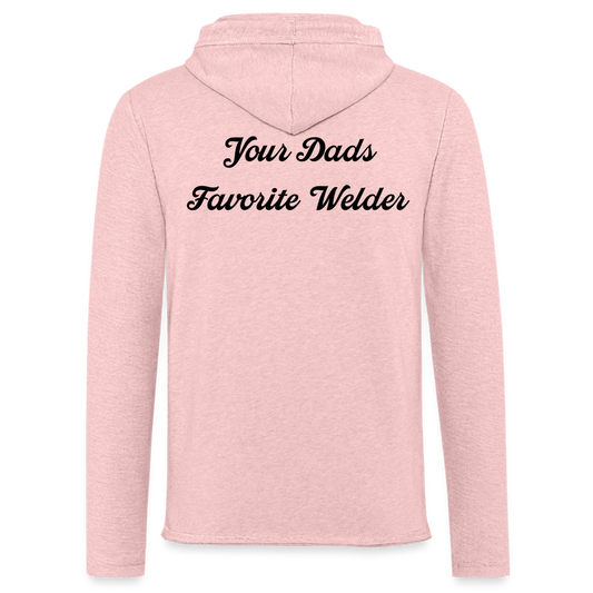 Your Dads Favorite Welder Terry Hoodie - cream heather pink